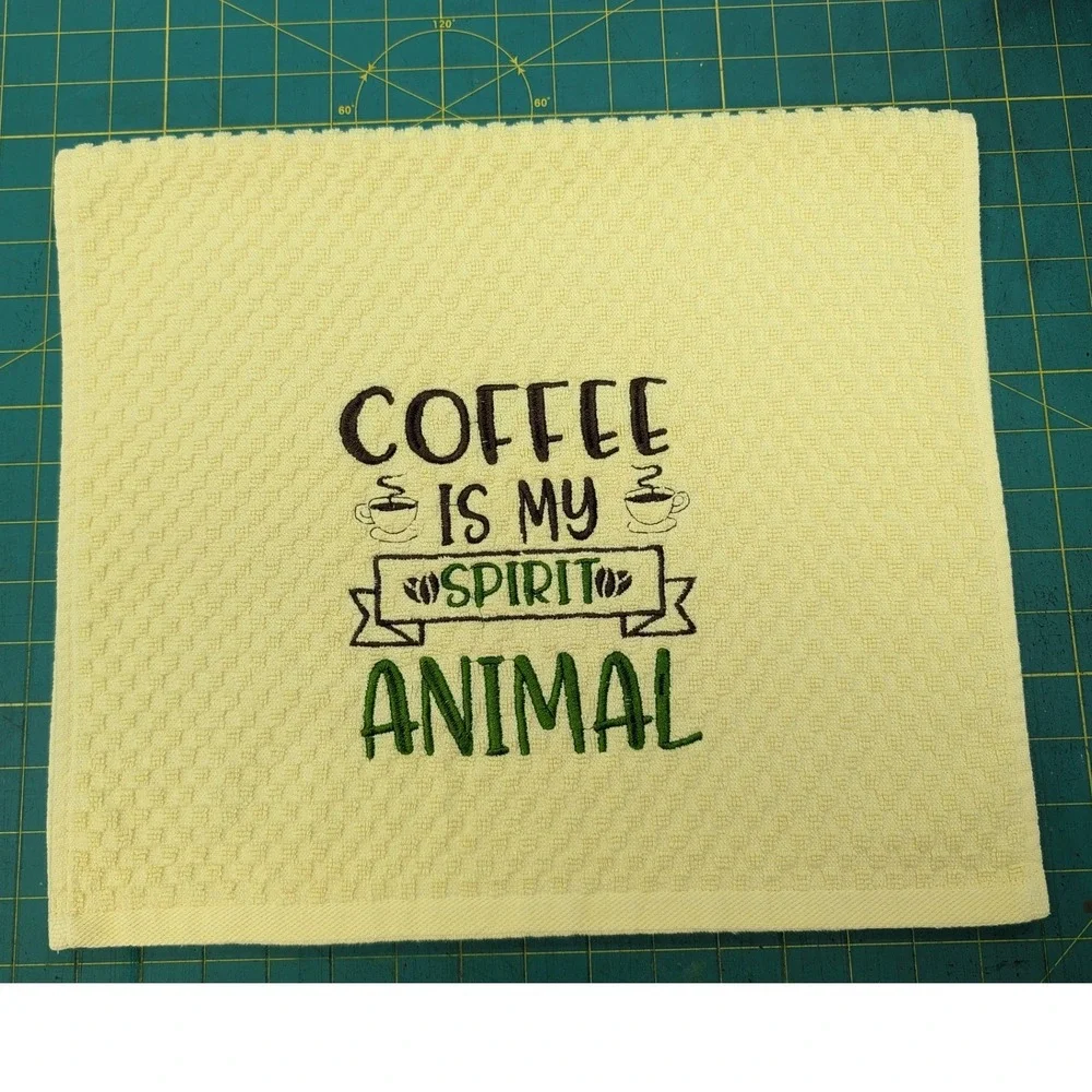 Coffee Is My SPIRIT Animal Kitchen Bath Bar Tea Hand Towel Great Gift Idea!